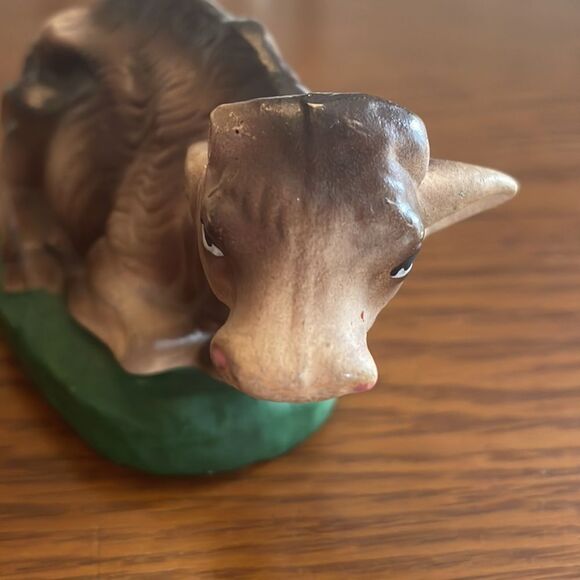Vtg chalkware Ox from a nativity scene - Picture 6 of 8